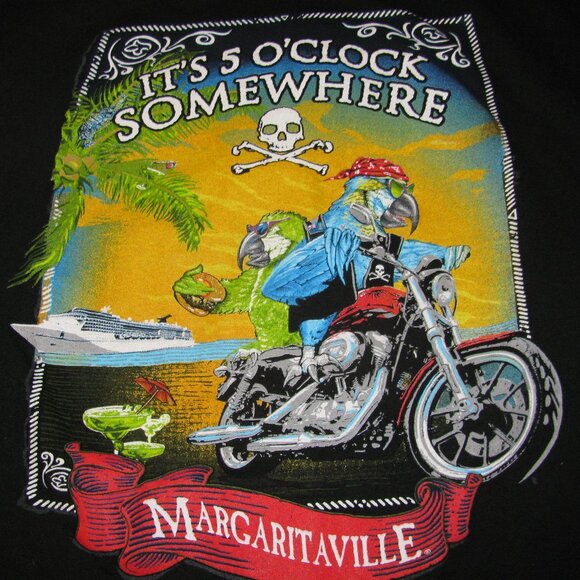 Jimmy Buffet Margaritaville Womans Small T Shirt Parrot Head 5 o'clock somewhere - Picture 1 of 7